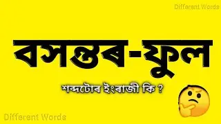 বসন্তৰ-ফুল ৰ ইংৰাজী কি? || বসন্তৰ-ফুল মানে কি? || Assamese to English vocabulary || words meaning