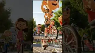 Wheels on the Cycle Go Round and Round 🚴&zwj;♀️ | Fun Kids Song | Chichu Rhymes Shorts
