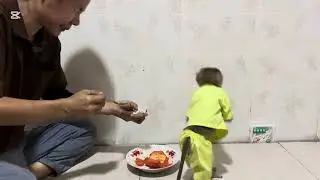 Monkey Boy likes to eat sweet papaya #animals #monkeyboy #fruit