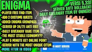 FREE 3 COSTUME ITEMS!! || SUPPORT 5.33 || BEST GROWTOPIA PRIVATE SERVER 2025 / NEW GTPS || ENIGMA PS
