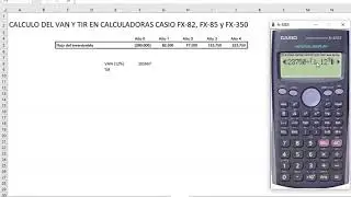 Calcular el VAN o VPN y la TIR en una calculadora científica