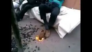 Решил погреть ноги