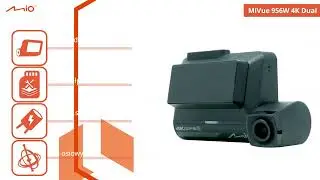 Mio MiVue 956W Dual – kamera samochodowa przód tył 4K HDR + Full HD, GPS, WiFi, sterowanie głosowe