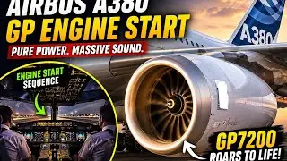 Airbus A380 Engine Startup with amazing sounds (Engine 1&2 idling at the end)