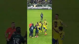 Ronaldo vs Al Okhdood Fight👀 #ronaldo #alnassr