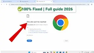 This Site Can't be Reached Problem GOOGLE CHROME |This Site Can't be Reached Error in Google Chrome✅