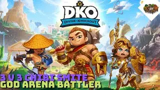 3 V 3 Chibi Smite God Arena Battler | Divine Knockout