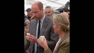 UK's Prince William tasting local gin with his aunt at Royal Cornwall Show