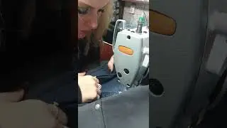 Штопка джинс. Процесс работы 