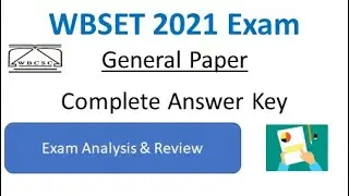 WBSET 2021 | Paper 1 | Complete Answer Keys | Exam Analysis & Review
