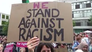 Abtisam Mohamed MP speaks at the Stand Up to Racism Rally in Sheffield on 10th August 2024