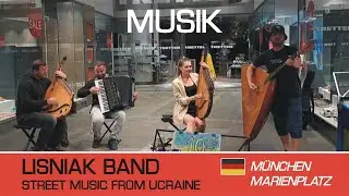Street music from ucraine, Lisniak Band, M&uuml;nchen Marienplatz, 2023.08.04