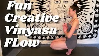 45 Min Fun Vinyasa Flow | Challenging Creative Yoga | WRIST FREE