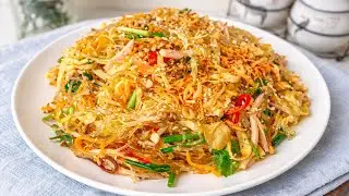 Miến Xào Thập Cẩm - sợi mềm, tơi, thấm vị, không bết dính nhờ cách này