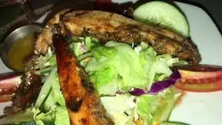 Fritters and jerk chicken salad | Pier1 On The Beach | 100 Mobay
