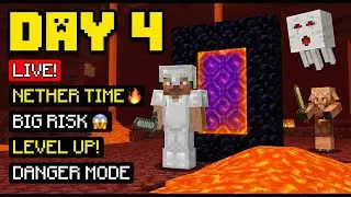 Day 4 in Minecraft LIVE | Big Upgrade & Big Risks!