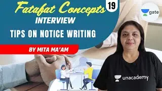 Tips on Notice Writing | L 19 | Fatafat Concepts | GATE 2022 CSE | Mita Mam