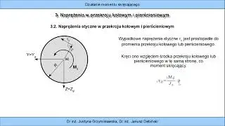 8.3. Naprężenia w przekroju kołowym i pierścieniowym