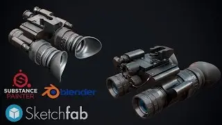 3D MODELING night vision goggles modeling timelapse