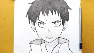 How to draw Shinra kusakabe easy from (Fire force) || Anime drawing || Easy drawing ideas