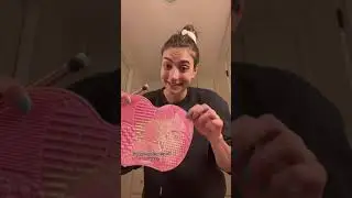 clean my makeup brushes with me! #shorts