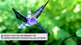 Spirit Pieces Memorial Art Hummingbirds with Cremation Ash