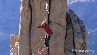 Highlining on the Eichhorn Pinnacle in Yosemite