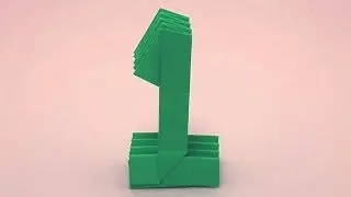 How to make an origami letter '1' | Origami Tutorial
