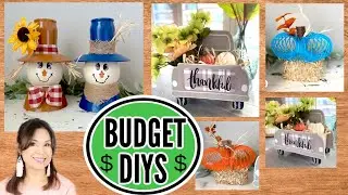 DOLLAR TREE DIYS FALL DECOR ON A BUDGET / MR. & MRS. SCARECROWS / $ 2 EVERYDAY DISPLAY TRUCK