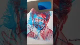 #Coolie 3DArt| #rajinikanth #lokeshkanagaraj #nagarjuna #3dart #3dredblue #art #trending #viral