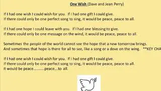 One Wish Accompaniment (Dave and Jean Perry)