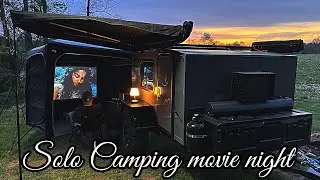 Solo Camping Movie Night