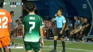 Geylang's bench and Shakir Hamzah protest his red card vs Albirex | Singapore Premier League 25/26
