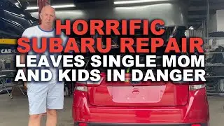 Red Subaru Impreza Post Repair Inspection