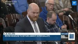 Advocacy Director Collin Marozzi testifies on Senate Bill 293 on November 5, 2025
