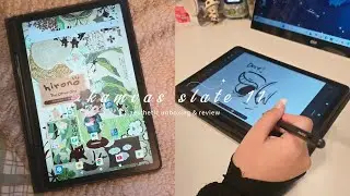 🍃huion kamvas slate 11 эстетическая распаковка и обзор