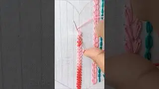 Nasic double chain stitch 🪡 hand #embroiderypattern #ytshorts