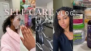 self care vlog : diy nails and lashes , doing a face mask , skin care routine , going to the gym etc