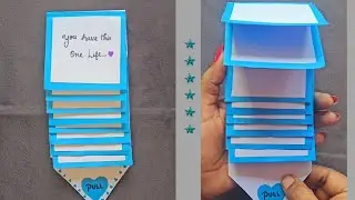 DIY waterfall card (easy tutorial) | Rainbow Water Fall Greeting Card | Pull me | Handmade card