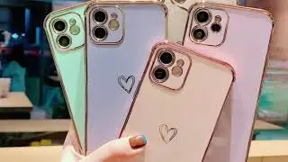Silicone Shockproof Heart Plating Case For iPhone 12 Pro Max 11 XS XR 7 8+