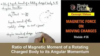 Class 12 Physics | #36 Ratio of Magnetic Moment of a Rotating Charged Body to its Angular Momentum