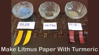 Turmeric Acid Base Indicator - Acid Base Test with Turmeric As Indicator - Turmeric Indicator Paper