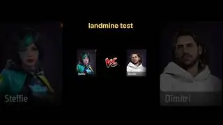 Steffie vs Dimitri landmine damage test 🤯 | free fire  #shorts #freefire #gaming #trending