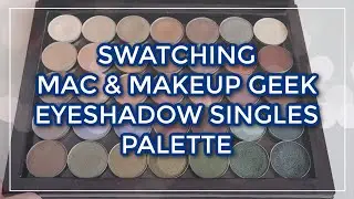 SWATCH PARTY MAC & MAKEUP GEEK // Let's swatch my single eyeshadow palette!