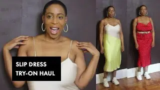 FINDING THE BEST SLIP DRESS | MIDSIZE TRY-ON HAUL | SHEIN , EXPRESS , H&M