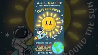 Space Video Invitation Astronaut