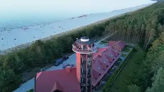 Dębki - Morze Bałtyckie 2024 plaża, zachód słońca [drone shots, aerial video]