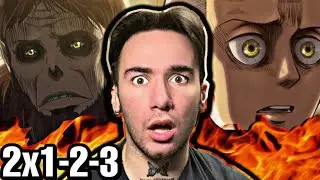 THE BEAST TITAN !? - ATTACK ON TITAN 2x1, 2x2, 2x3 (REACTION)