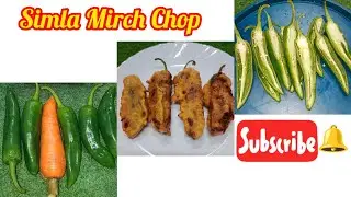 Simla Mirch Pakora Snacks || Evening Snacks Recipe #video #chop #simlamirch #mirchpakoda
