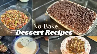 Must try No-Bake Desserts for EID | Glass pudding | Viral Lazy Cat Cake | Vermicelli bites